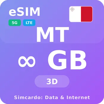 SIM karta Malta Neomezený Mobilní Internet - eSIM 3 dní datová SIM karta (esims_ULE_3D_MS_V2)