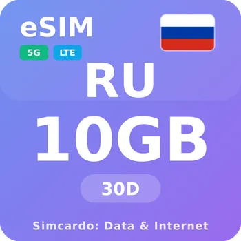 SIM karta Rusko Mobilní Internet - eSIM 10GB 30 dní datová SIM karta