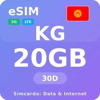 SIM karta Kyrgyzstán Mobilní Internet - eSIM 20GB 30 dní datová SIM karta
