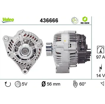 Alternátor Generátor VALEO 436666