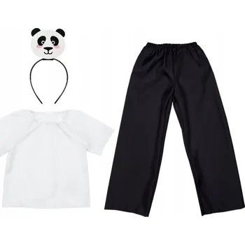Karnevalový kostým KOSTÝM PANDA PANDA KALHOTY HALENKA ČELENKA 98-110