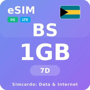 SIM karta Bahamy Mobilní Internet - eSIM 1GB 7 dní datová SIM karta
