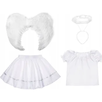 Karnevalový kostým KOSTÝM ANDÍLKA KOSTÝM ANDĚLKA SADA JASLÍČKA SUKNĚ KŘÍDLA 134-140