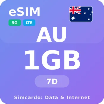 SIM karta Austrálie Mobilní Internet - eSIM 1GB 7 dní datová SIM karta