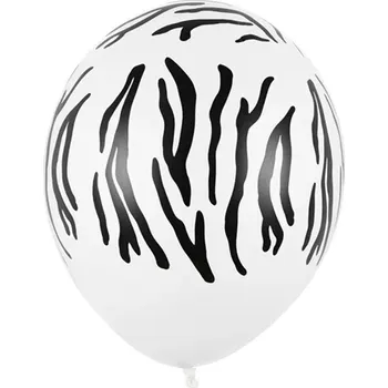 Balónek PARTY DECO SILNÝ PASTELOVÝ ZEBRA BALÓNEK ČERNOBÍLÝ 30cm 1 Ks