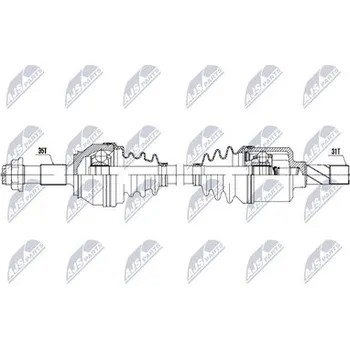 Poloosa kola Hnací hřídel - poloosa NTY NPW-CT-168