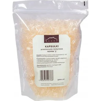 PRÁZDNÉ želatinové kapsle 5000 ks velikost 3