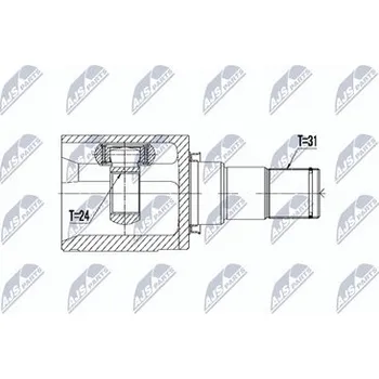 Poloosa kola Sada kloubů pro hnací hřídel NTY NPW-MZ-049