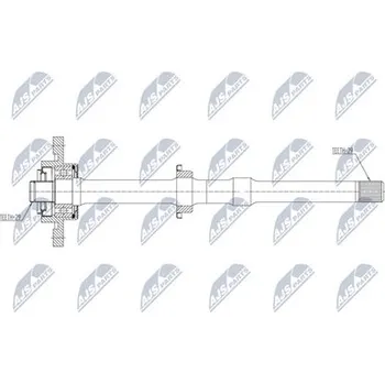 Motor automobilu Předlohový hřídel NTY NWP-NS-027