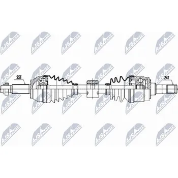 Poloosa kola Hnací hřídel - poloosa NTY NPW-MZ-106