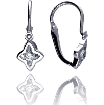 Náušnice MOISS dětské náušnice z bílého zlata HVĚZDA