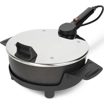 Pečicí pánev Elektrický hrnec na pečení Remoska 4 l, 580 W, s nepřilnavým povrchem, černý