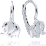 MOISS náušnice z bílého zlata SLON