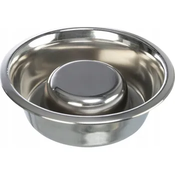 Trixie Miska k pomalému krmení nerezová, 0,6 l