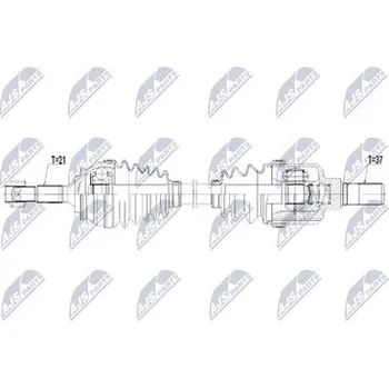 Poloosa kola Hnací hřídel - poloosa NTY NPW-PE-133