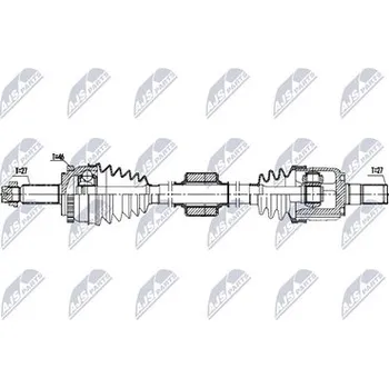 Poloosa kola Hnací hřídel - poloosa NTY NPW-HY-665