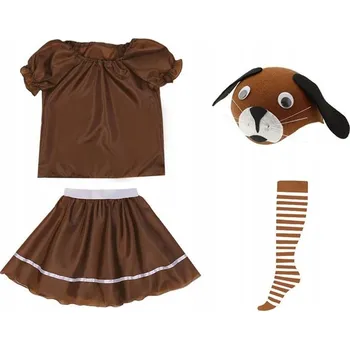 Karnevalový kostým KOSTÝM PEJSEK SUKNĚ HALENKA ČEPICE 98-110