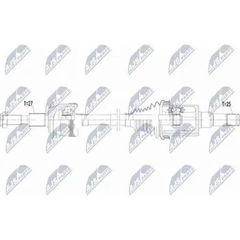 Poloosa kola Hnací hřídel - poloosa NTY NPW-FR-216