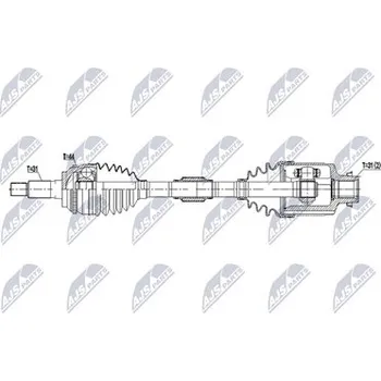 Poloosa kola Hnací hřídel - poloosa NTY NPW-MZ-130
