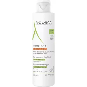 A-Derma Exomega Control zvláčňující pěnivý gel, 200 ml