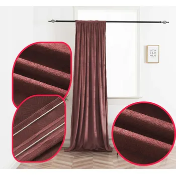 Obraz VELUR Jedle 140x250 cm – Závěs s páskou, Stylový a Elegantní RŮŽOVÝ