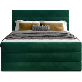 Postel Dvoulůžková boxspringová postel Cande 180x200 Kronos 19 zelená