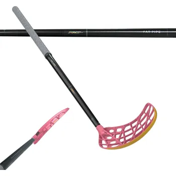 Florbal Fat Pipe RAW CONCEPT 27 LOW KICK CTRL SLICKS Florbalová hůl černá / růžová, Pravá (pravá ruka dole), 104cm (=114cm)