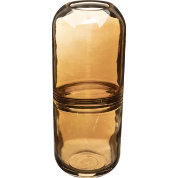 Váza Atmosphera Skleněná váza, žlutá, 25 cm