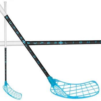 Florbal Zone floorball HYPER AIR SUPERLIGHT 27 THIN black/cyan Florbalová hůl black / cyan, Pravá (pravá ruka dole), 104cm (=114cm)