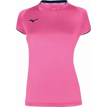Mizuno Core Short Sleeve Tee W Tričko XXL, růžová / černá