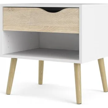 Noční stolek TVI Noční stolek Doyle 94 bílý/dub sonoma
