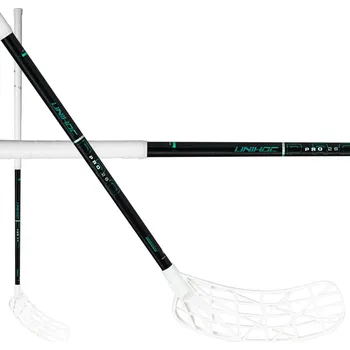 Florbal Unihoc EVOLITE PRO FL 26 white/turq OVAL Florbalová hůl bílá / tyrkysová, Levá (levá ruka dole), 104cm (=114cm)