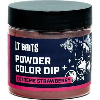 Návnadové aroma Powder Color Dip LT Baits Extreme Strawberry 90 g