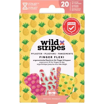 Zdravotnický materiál Wild Stripes Finger Flexi Food flexibilní náplasti pro prsty s motivem jídla 1 ks