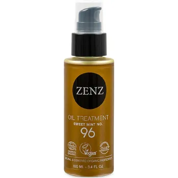 Vlasová regenerace ZENZ Organic Oil Treatment Sweet Mint No. 96 multifunkční pečující olej pro jemné a mastné vlasy 100 ml