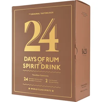 Rum 1423 World Class Spirit Rumový adventní kalendář 41,3% 24 x 0,02 l (dárkové balení 2 sklenice)