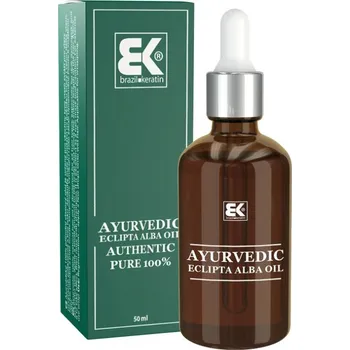Vlasová regenerace Brazil Keratin Ayurvedic Eclipta Alba Oil ajurvédský eukalyptový vlasový olej 50 ml