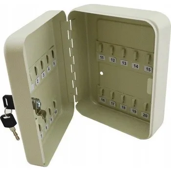 Skříňka na klíč Skříňka na klíče 20 míst 20x16x8 bílá uzamykatelná