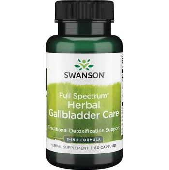 Zdraví Swanson Full Spectrum Herbal Gallbladder Care Doplněk stravy pro podporu detoxikace 60 ks, kapsle