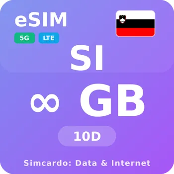 SIM karta Slovinsko Neomezený Mobilní Internet - eSIM 10 dní datová SIM karta (esims_ULP_10D_SG_V2)