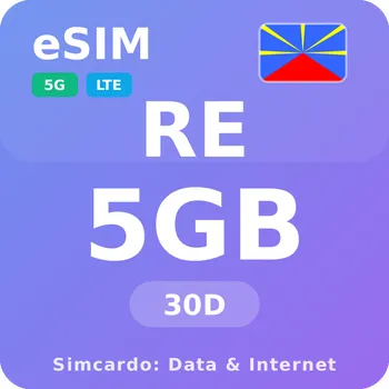 SIM karta Réunion Mobilní Internet - eSIM 5GB 30 dní datová SIM karta
