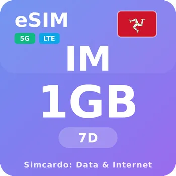SIM karta Ostrov Man Mobilní Internet - eSIM 1GB 7 dní datová SIM karta