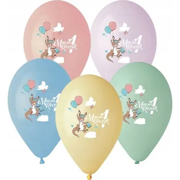 Balónek BALÓNKY KLOKAN MÁM UŽ ROK MIX 33cm 5ks