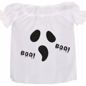 Karnevalový kostým BLŮZA DUCH KOSTÝM STRAŠIDELNÝ OBLEK NA HALLOWEEN DUCH KASPER BÍLÁ 98-110