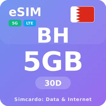 SIM karta Bahrajn Mobilní Internet - eSIM 5GB 30 dní datová SIM karta