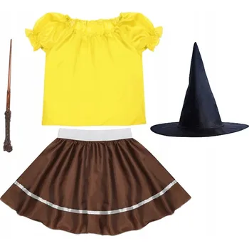Karnevalový kostým KOSTÝM HUFFLEPUFF SADA HARRY POTTER KOSTÝM HERMIONA ČARODĚJNICE 134-140
