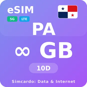 SIM karta Panama Neomezený Mobilní Internet - eSIM 10 dní datová SIM karta (esims_ULP_10D_OM_V2)