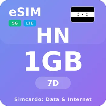 SIM karta Honduras Mobilní Internet - eSIM 1GB 7 dní datová SIM karta