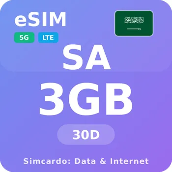 SIM karta Saúdská Arábie Mobilní Internet - eSIM 3GB 30 dní datová SIM karta (esims_3GB_30D_RW_V2)