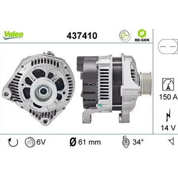 Alternátor Generátor VALEO 437410